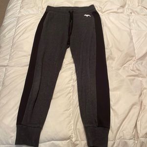 PINK grey and black sweatpants